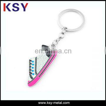 Fashion custom shoes shaped metal keychain