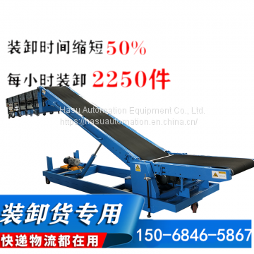 Automated Telescopic Movable Hydraulic Belt Conveyor For Truck Loading Unloading photo-3