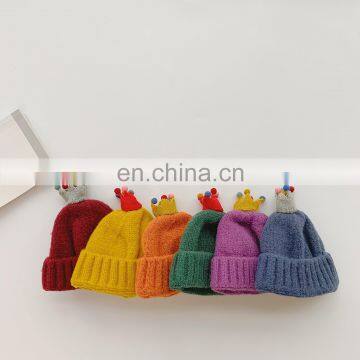 6129/Hot Selling Colorful Cute Kids Winter Warm Hat China Manufacturer Thermal Girls Hats