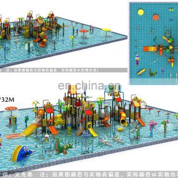Outdoor or Indoor Swimming Pool With Fiberglass Slide, Children's Recreation Water House