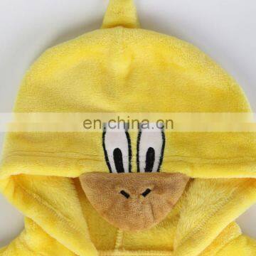 Super Soft Yellow Duck Baby Robe Bathrobe Flannel Kids Animal Bathrobe photo-6
