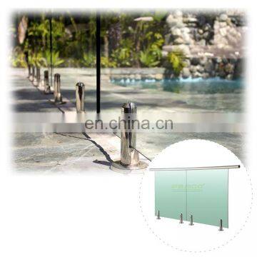 Hot sale stainless steel design Tempered Glass spigot railing