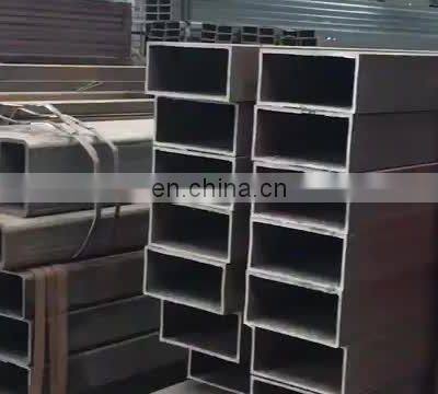 rectangular steel tube q690 tube glass railing for stair