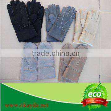 fashion winter beautiful style factory direct wholesale lambskin leather gloves