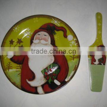 12inch porcelain plate with server for Christmas holiday