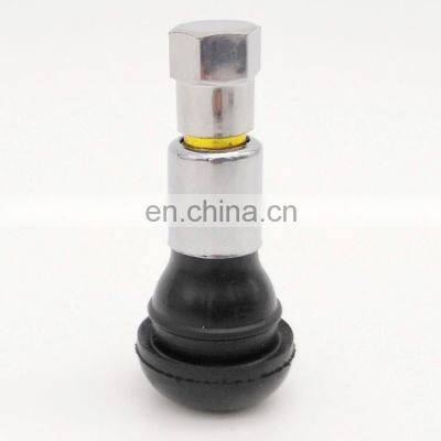 Car Wheel Chrome Sleeve Tubeless Tire Valve Natural Rubber Snap In TR413C Tyre Valve