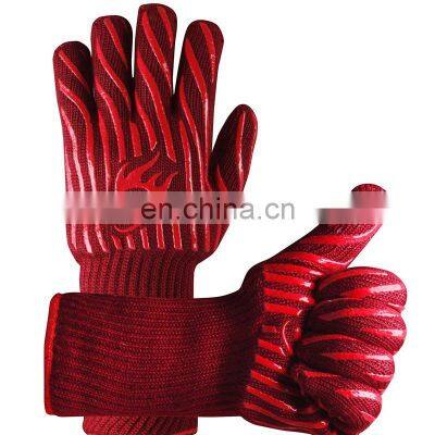 Cheap Heat Resistant Gloves for Candy Making,Silicone Coated BBQ Kitchen Cooking Gloves