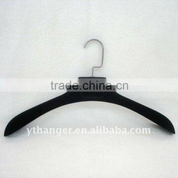 WB31 black velvet hanger for coat and jacket