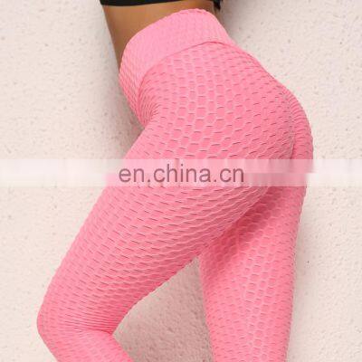 Custom Sports Gym Wear, Fitness Clothing Honeycomb Butt Lift High Waist Women Yoga Pants Leggings/