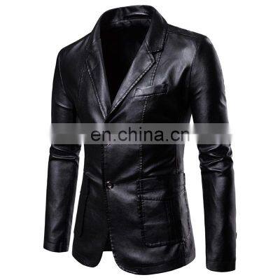 New Design Coat Leather Jackets Long Denim Men Jean Winter Lether Casual Duffle Plus Size Jacket for Man photo-3