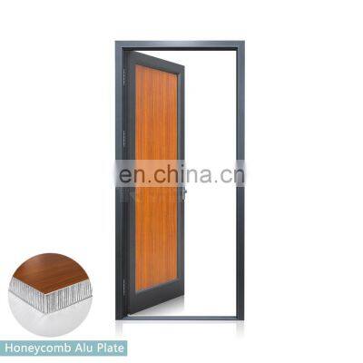 Honeycomb aluminum frame plate exterior impact resistant door