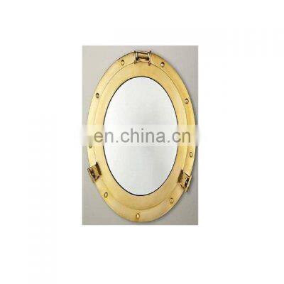 gold plated metal wall shiny mirror