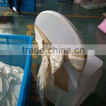 Lace Burlap Chair Sash photo-3