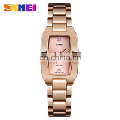 SKMEI 1400 Ladies Quartz Watch Fashion Thin Watches Casual Dress Luxury Rhinestone Waterproof Relogio Feminino