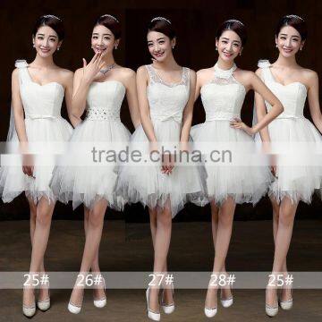 C23278B hot sale women white wedding dress lady maid dress short dress