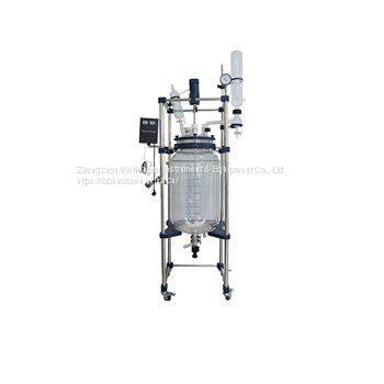 100L Jacket Glass Reactor Jacketed Glass Reactors (double Layer) WKS-150 Glass Reactor Online photo-2