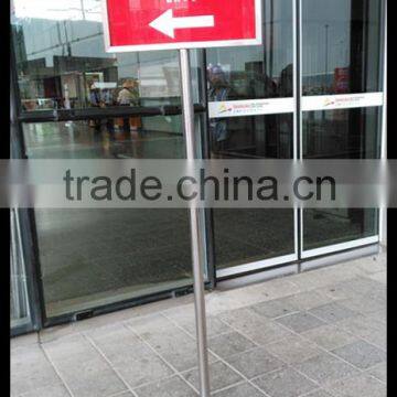 Retactable Silver stainless steels sign display stand-floor stand-manu sign board