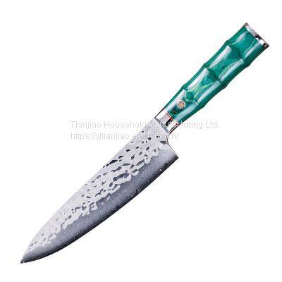 8 inch Chef Knife with Pakkawood Handle VG10 Damascus Steel Kitchen Knives Cutting Slicing Chef's Knife