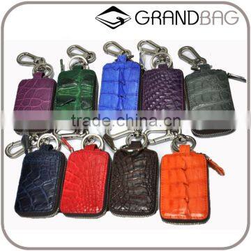 Guangzhou High Quality Luxury Crocodile Leather Car Key Case Key Holder for Men Genuine Leather Key Case