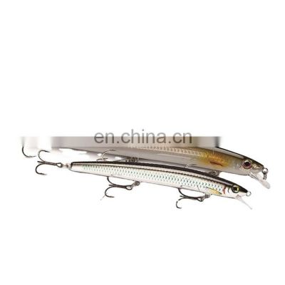 Amazon Hot Sale Plastic flyman minnow Hard Fishing Lures Artificial Bait Luminous Minnow Bait