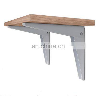Black Powder Coated Metal Heavy Duty Wall Mounting Floating Shelf Brackets photo-2