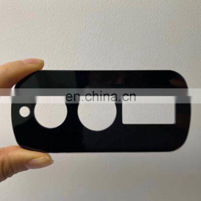 Black Printed Silk Screen Tempered Glass With Holes for Instrument Panel Glass photo-2