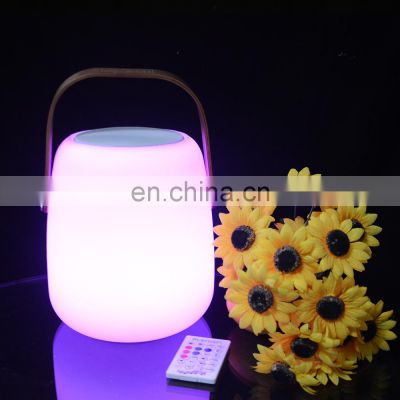 Speaker Touch Sensor Table Lamp Dimmable Color Changing Night Light Desk Lamp with Mic Support