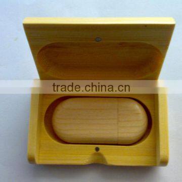 customized logo wooden usb with wooden box 8GB