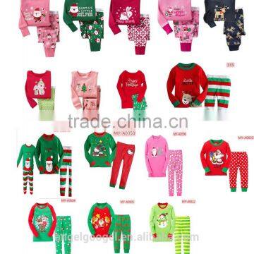 Santa's Little Helper Pink reindeer kids christmas pajamas sleepwear for holidayMY-PCh2