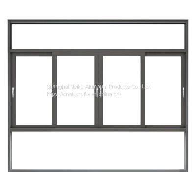 HMK-90 Thermal Break Aluminium Sliding Glass Soundproof Windproof Window Horizontal Sliding Window photo-2