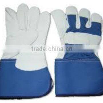 blue safety and welding gloves