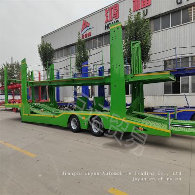 Vehicle transport semi-trailer Export of Russian passenger cars