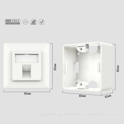 FTP Shileded German Type Rj45 Wallplate for Keystone Modules photo-2