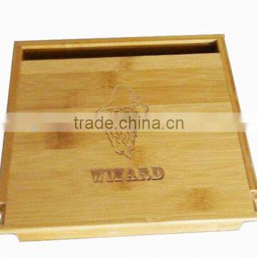 Bamboo Box With Sliding Lid used for storage Esstial Oils