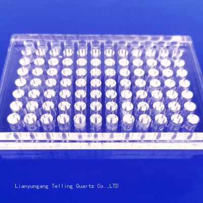 Lab Cell Culture Plate 96well Clear Quartz Glass UV-Transparent Microplate for Lab Bio photo-3