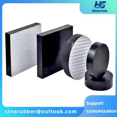 HG004  Bridge rubber bearing factory wholesale bridge shock-absorbing rubber block GJZf4 PTFE plate sliding rubber bearing