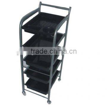 Beiqi Professional Plastic Hair Salon Trolley With Bowls Made in Guangzhou