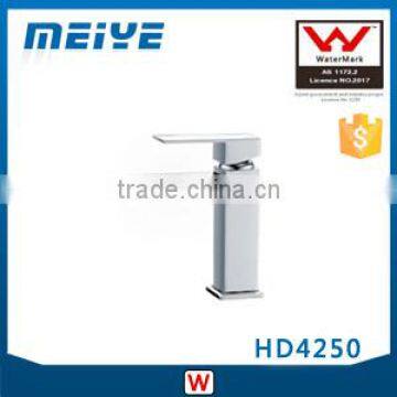 HD4250 25mm Watermark Australian Standards WELS Quality Square Bathroom Basin Flick Mixer Tap Faucet