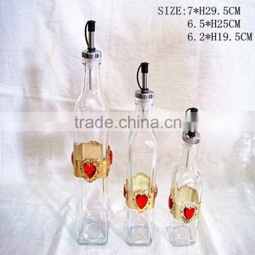 Set auger glass oil bottle