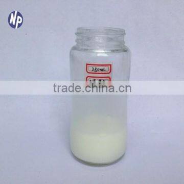 250ml concave clear glass milk bottle with screw cap