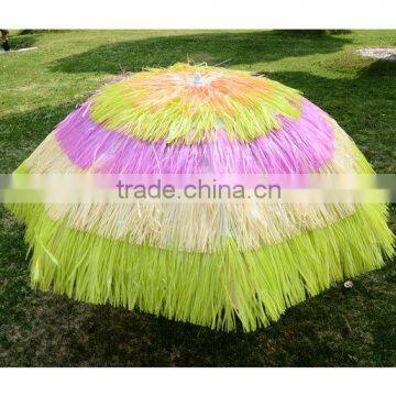 180cm 220cm big promotional straw beach umbrella