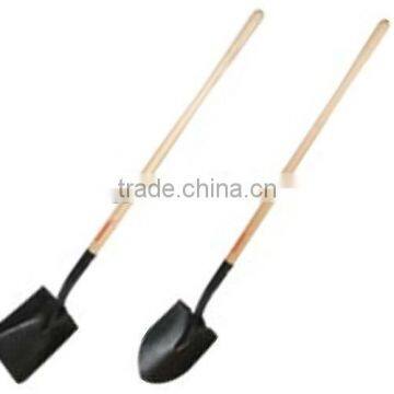 EcoGardener Round Point Shovel long wood handle shovel back tempered shovel