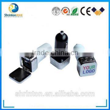 5V 2.4A dual usb car charger with metal material