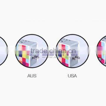 Universal International Plug Adapter All in One 2 USB Port World Travel AC Power Charger Adaptor With AU US UK EU Plug photo-4