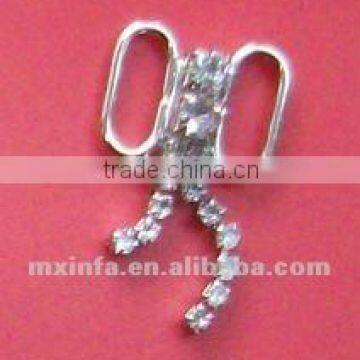 Bra metal accessory rhinestone front fastener