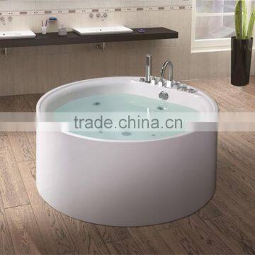 Chinese Round Shaped Solid Surface White Acrylic Bathtub