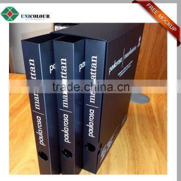 Archival Methods design certificate holder file folder in black color