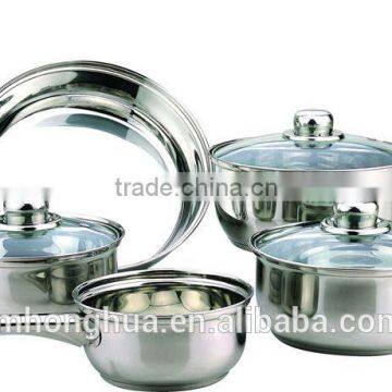 8 PCS stainless steel outdoor cookware set