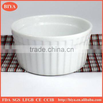 cup cake mold ceramic bowl with stripe design,flat bottom bowl ceramic soup bowl Stripe cup