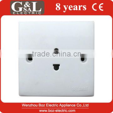 1 Gang 2 Pin Socket Outlet 16A 250V wall socketHot sale Wall Switch, British Standard